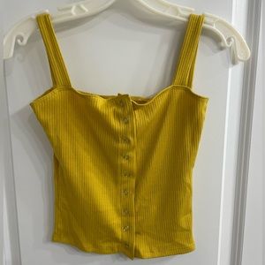 Mustard yellow women’s cropped tank top size small